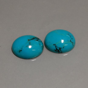 캐럿 천연 블루 터키석 보석, 타원형 컷, 12.1×10.1 mm, 불투명체