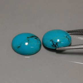 캐럿 천연 블루 터키석 보석, 타원형 컷, 12.1×10.1 mm, 불투명체