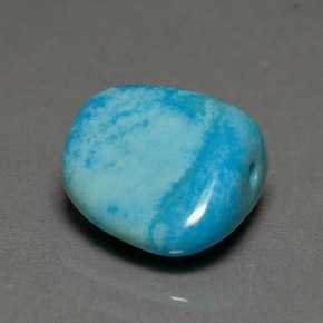 3.83캐럿 천연 블루 터키석, 멋진 모양, 9.9×9.3 mm, 불투명체