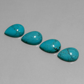 캐럿 천연 블루 터키석 보석, 배 모양, 10×7.2 mm, 불투명체