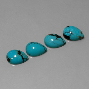 캐럿 천연 블루 터키석 보석, 배 모양, 9.9×7 mm, 불투명체
