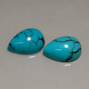 캐럿 천연 블루 터키석 보석, 배 모양, 10×7 mm, 불투명체