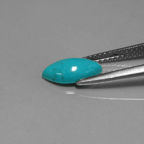 0.76캐럿 천연 블루 터키석, 마퀴즈, 10.1×5.1 mm, 불투명체