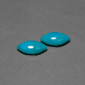 캐럿 천연 블루 터키석 보석, 마퀴즈, 9.8×5.1 mm, 불투명체