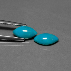 캐럿 천연 블루 터키석 보석, 마퀴즈, 9.8×5.1 mm, 불투명체