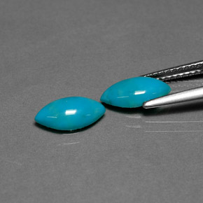 캐럿 천연 블루 터키석 보석, 마퀴즈, 9.8×5.1 mm, 불투명체