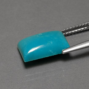 3.12캐럿 천연 파란색 터키 옥, 바게트, 불투명체