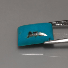 3.47캐럿 천연 블루 터키석, 바게트, 12×8.1 mm, 불투명체