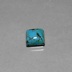 1.86캐럿 천연 블루 터키석, 스퀘어, 8.1×7.9 mm, 불투명체