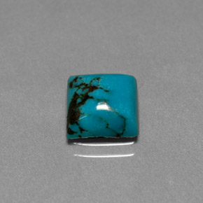 2.04캐럿 천연 블루 터키석, 스퀘어, 7.9×7.9 mm, 불투명체