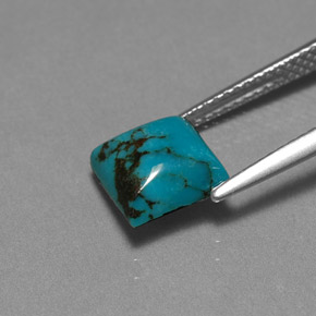 2.04캐럿 천연 블루 터키석, 스퀘어, 7.9×7.9 mm, 불투명체