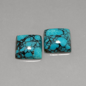 캐럿 천연 블루 터키석 보석, 스퀘어, 8×8 mm, 불투명체