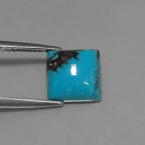 1.80캐럿 천연 블루 터키석, 스퀘어, 8.1×8 mm, 불투명체