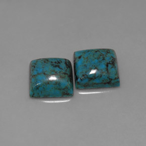 캐럿 천연 녹청색 터키석 보석, 스퀘어, 8.1×8.1 mm, 불투명체