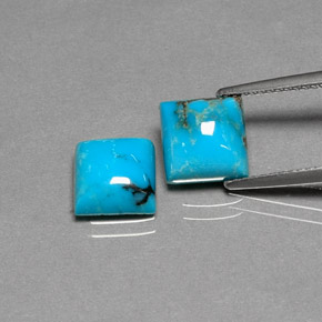 캐럿 천연 파란색 터키 옥 보석, 정사각형, 불투명체
