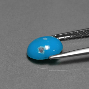 1.94캐럿 천연 파란색 터키 옥, 타원형 컷, 불투명체