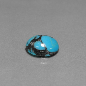 1.44캐럿 천연 블루 터키석, 타원형 컷, 10×8 mm, 불투명체