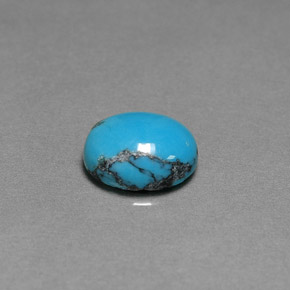 2.16캐럿 천연 블루 터키석, 타원형 컷, 10×8.1 mm, 불투명체