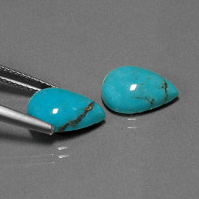 캐럿 천연 블루 그린 터키석 보석, 배 모양, 11.9×8 mm, 불투명체