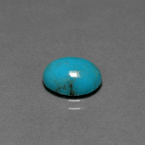 2.08캐럿 천연 블루 그린 터키석, 타원형 컷, 10.2×8.1 mm, 불투명체