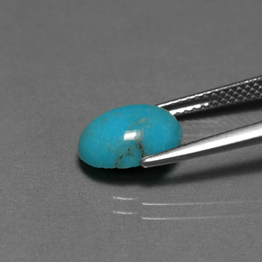 2.08캐럿 천연 블루 그린 터키석, 타원형 컷, 10.2×8.1 mm, 불투명체