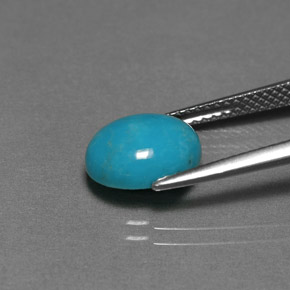 2.20캐럿 천연 블루 그린 터키석, 타원형 컷, 9.9×8 mm, 불투명체