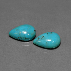 캐럿 천연 블루 그린 터키석 보석, 배 모양, 12×8.1 mm, 불투명체