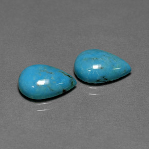 캐럿 천연 블루 그린 터키석 보석, 배 모양, 11.9×8 mm, 불투명체