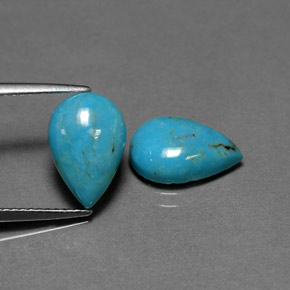 캐럿 천연 블루 그린 터키석 보석, 배 모양, 11.9×8 mm, 불투명체
