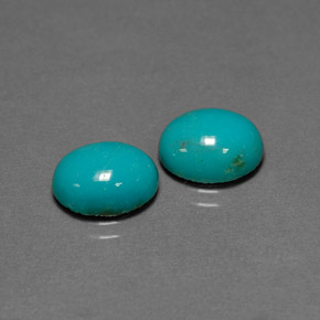 캐럿 천연 블루 그린 터키석 보석, 타원형 컷, 10.1×8.1 mm, 불투명체