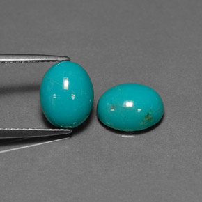 캐럿 천연 블루 그린 터키석 보석, 타원형 컷, 10.1×8.1 mm, 불투명체