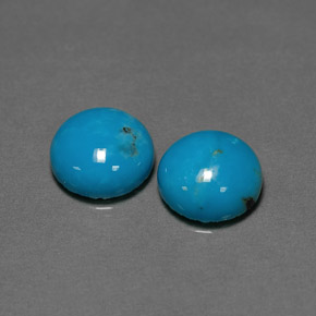 캐럿 천연 블루 그린 터키석 보석, 라운드 컷, 10.05 mm, 불투명체