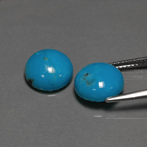 캐럿 천연 블루 그린 터키석 보석, 라운드 컷, 10.05 mm, 불투명체