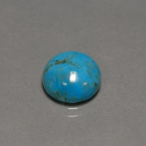 2.96캐럿 천연 블루 터키석, 라운드 컷, 10.04 mm, 불투명체