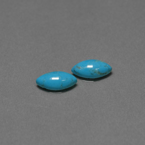 캐럿 천연 블루 터키석 보석, 마퀴즈, 8.1×4.1 mm, 불투명체