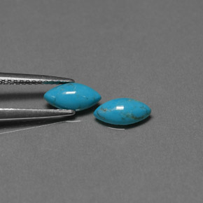 캐럿 천연 블루 터키석 보석, 마퀴즈, 8.1×4.1 mm, 불투명체