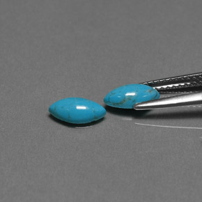 캐럿 천연 블루 터키석 보석, 마퀴즈, 8.1×4.1 mm, 불투명체
