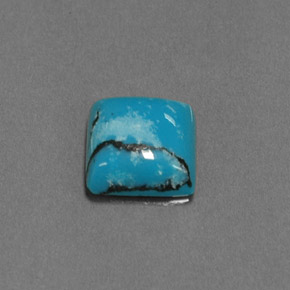 1.47캐럿 천연 블루 터키석, 스퀘어, 8×7.9 mm, 불투명체
