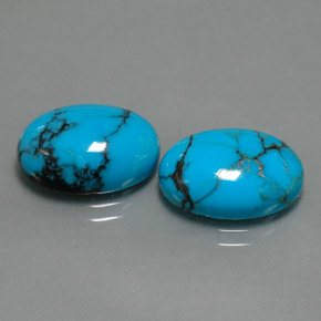 캐럿 천연 블루 터키석 보석, 타원형 컷, 14.1×10.1 mm, 불투명체