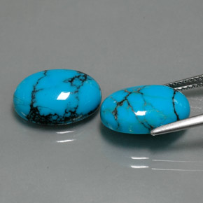 캐럿 천연 블루 터키석 보석, 타원형 컷, 14.1×10.1 mm, 불투명체