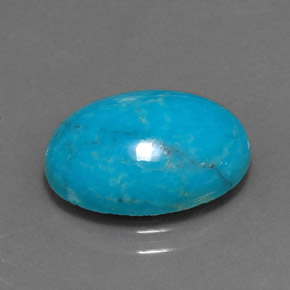 4.33캐럿 천연 블루 터키석, 타원형 컷, 14.1×10 mm, 불투명체