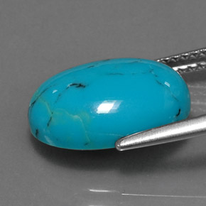 3.85캐럿 천연 파란색 터키 옥, 타원형 컷, 불투명체