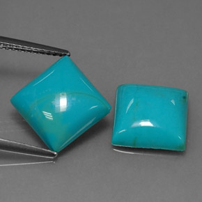 캐럿 천연 블루 터키석 보석, 스퀘어, 10×10 mm, 불투명체