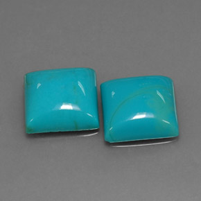 캐럿 천연 블루 터키석 보석, 스퀘어, 10×10 mm, 불투명체