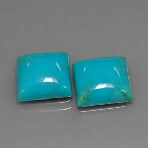 캐럿 천연 블루 터키석 보석, 스퀘어, 10×10 mm, 불투명체