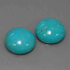 캐럿 천연 블루 터키석 보석, 라운드 컷, 11.98 mm, 불투명체