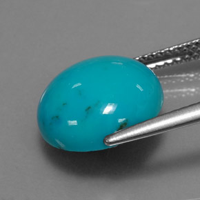 4.17캐럿 천연 블루 터키석, 라운드 컷, 12.01 mm, 불투명체