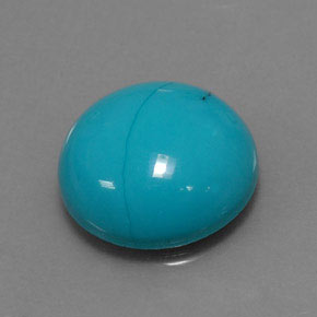 3.88캐럿 천연 블루 터키석, 라운드 컷, 11.96 mm, 불투명체