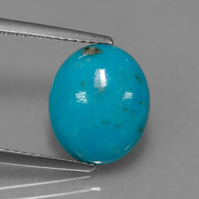 3.13캐럿 천연 블루 터키석, 타원형 컷, 11.9×10 mm, 불투명체