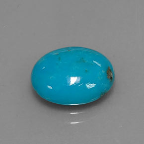 3.13캐럿 천연 블루 터키석, 타원형 컷, 11.9×10 mm, 불투명체